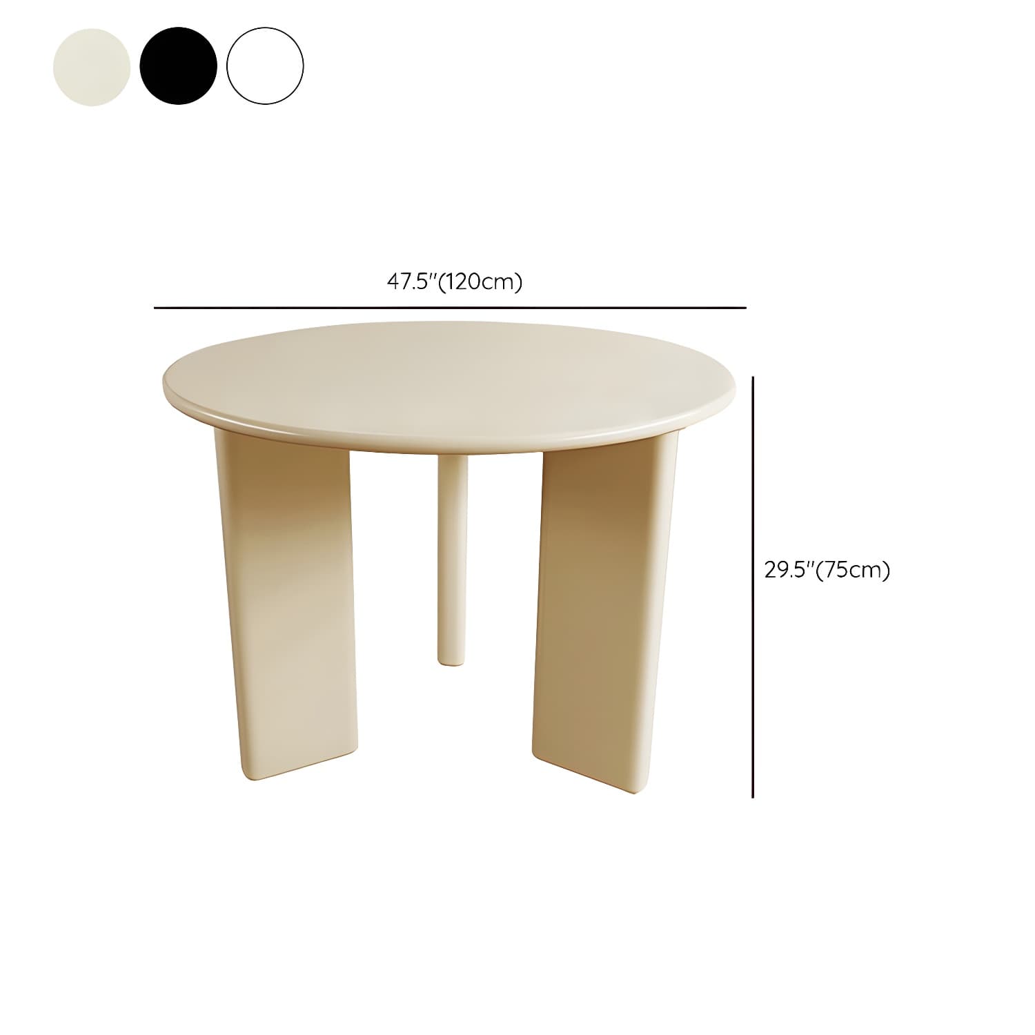 Scandinavian Round Wood Dining Table - Standard Height - Storage Not Included - image 15
