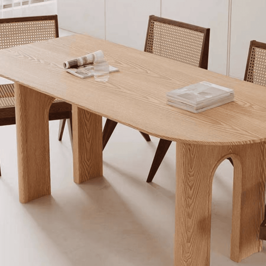 Natural/Espresso Finish/Sand Natural Pine Wood Dining Table for 9 People/for 6 - image 4