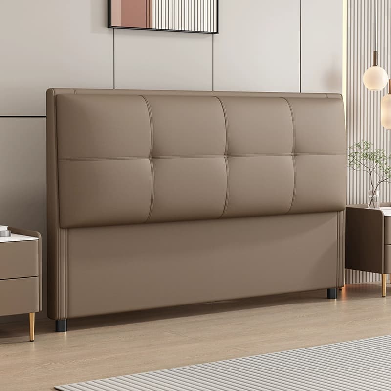 Modish Style Pine Wood Panel Headboard with No Distressing, Rectangle Shape for King/Queen/Full Bed, Featuring Sponge Upholstery Fill and Standard Height
