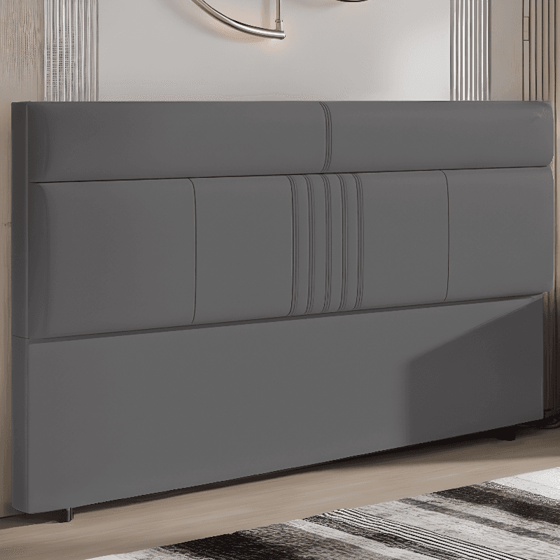 Simplistic Panel Headboard in Pine Wood with Rectangular Shape for King/Queen/Full Bed, Standard Height, Sponge Upholstery, No Distressing - image 3