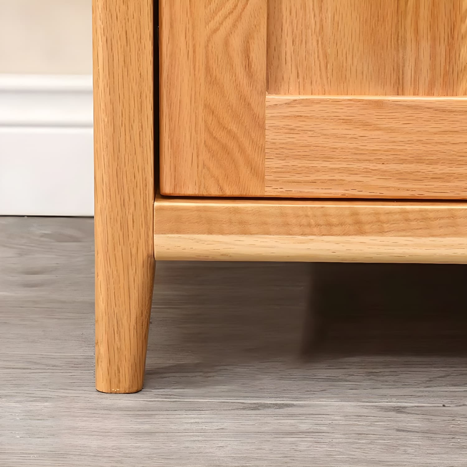 Scandinavian Oak Sideboard Credenza with Cabinets and Drawers - image 8