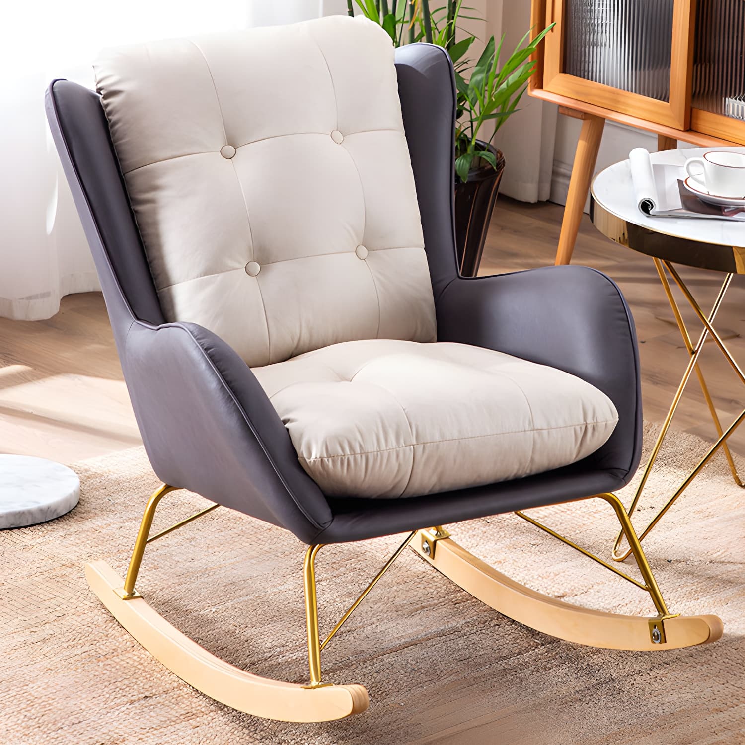 Modern Style Lounge Leisure Rocking Chair Home Lazy Sofa Chair - image 4