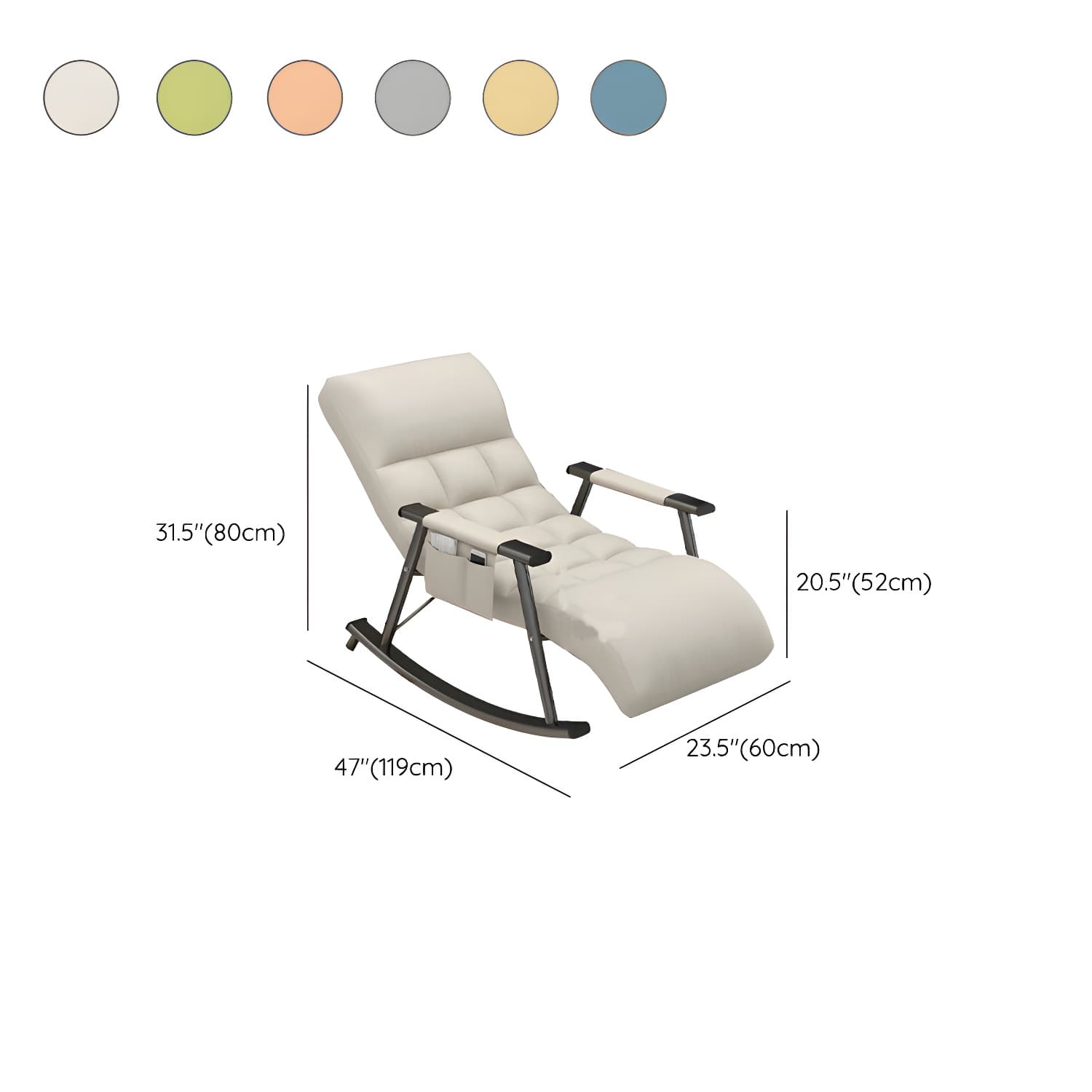 Stylish Tufted Upholstered Rocking Chair - Modern Design for a Comfy Home - image 20
