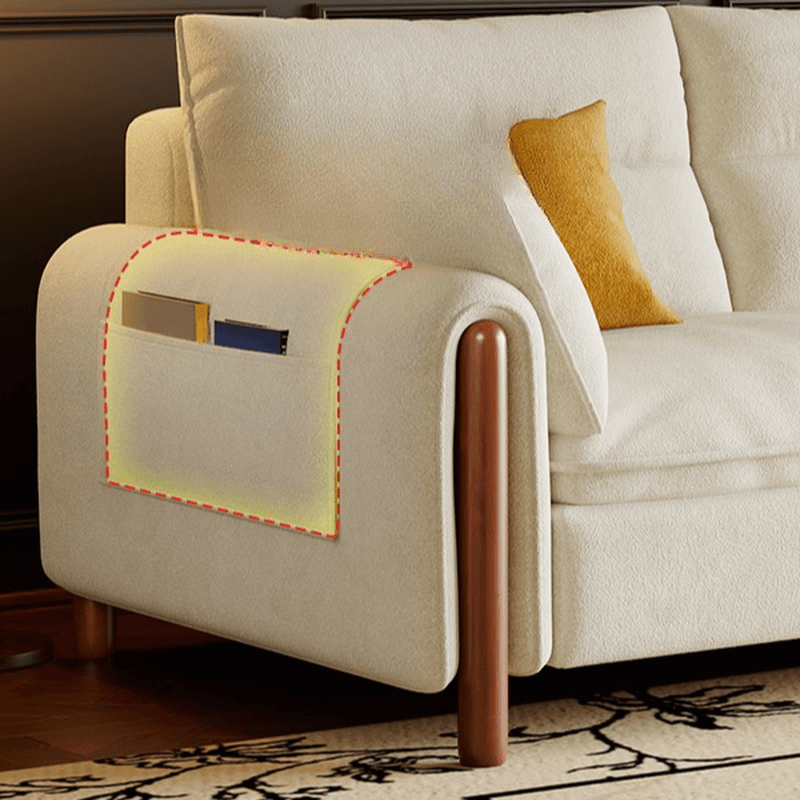 Antique Straight Sofa Chaise for 6, Horizontal Orientation with Round Arm - image 8