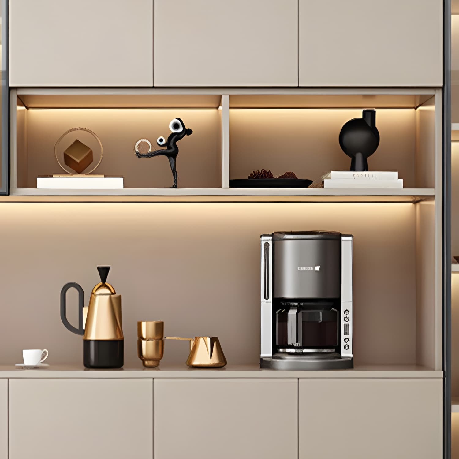 Modern Wood Cabinet with Glass Doors and Non-adjustable Shelves - image 8