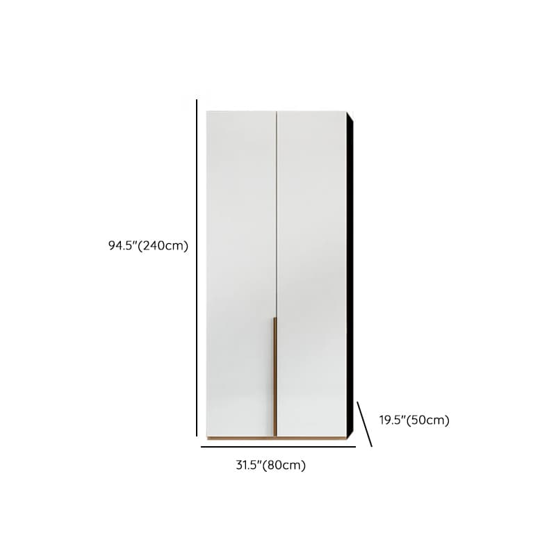 Multicolor/White/Natural Color Art Deco Composite Wood Cabinet Armoire with Hanging Rod, Interior Shelves, Soft Close Door and Soft Close Drawer - image 18