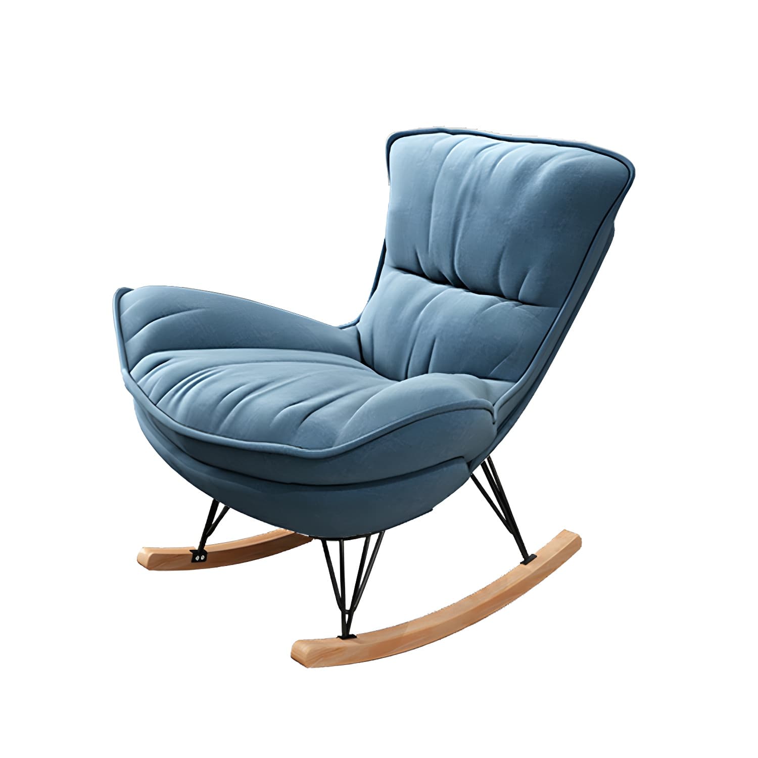 31" Wide Upholstered Rocking Accent Chair with Light Legs for Living Room