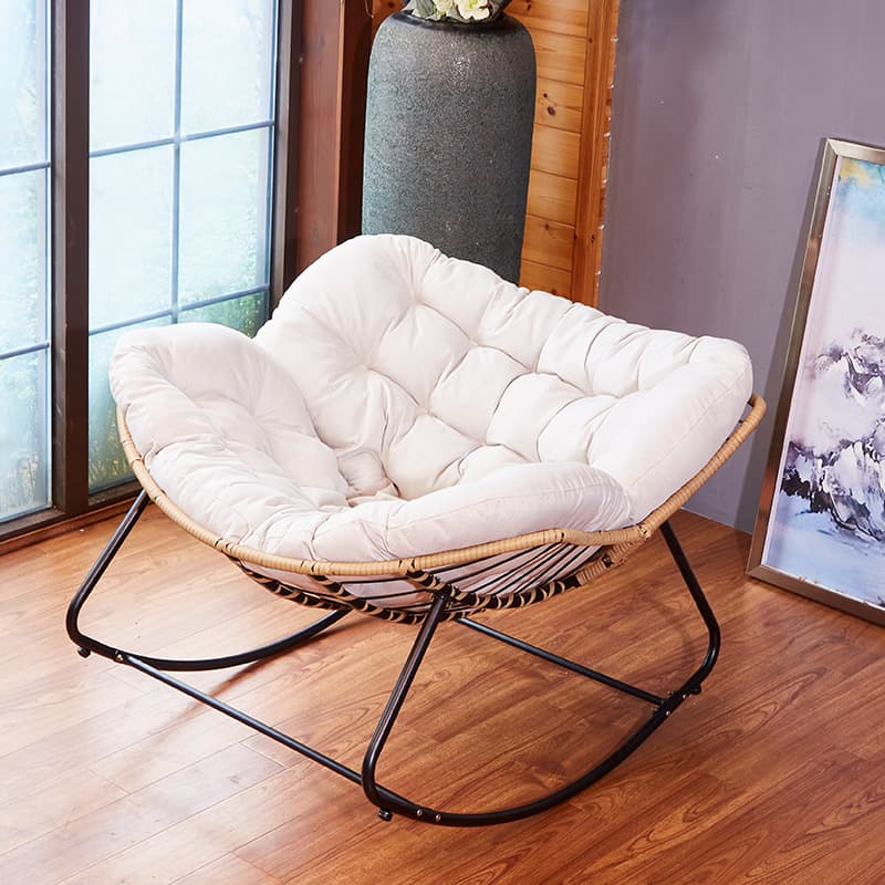 Modern Simple Style Alloy Rocking Chair Couch with Scratch-defiant Cushioned Upholstery - image 4