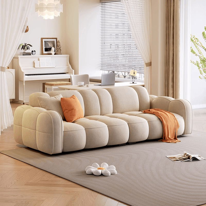 Standard Sofa/Loveseat in Flannel with Rose/Butter Color/Light Green Upholstery and Armrest - image 7