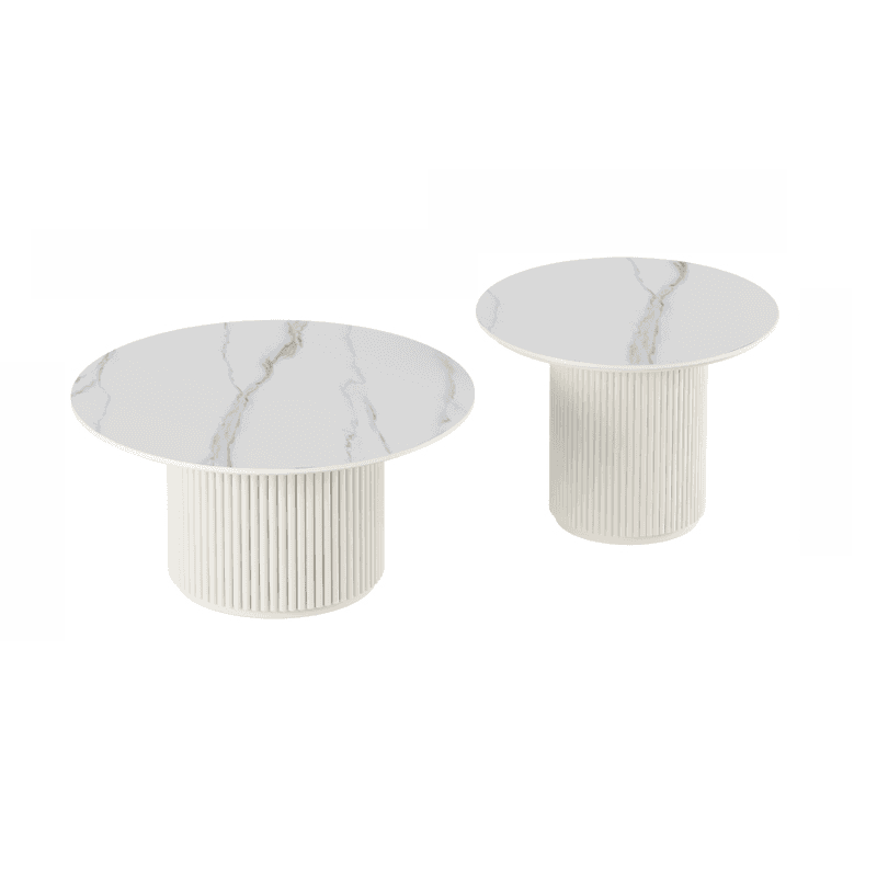 Circular-shaped Ivory Board Game Coffee Table for Home - image 3