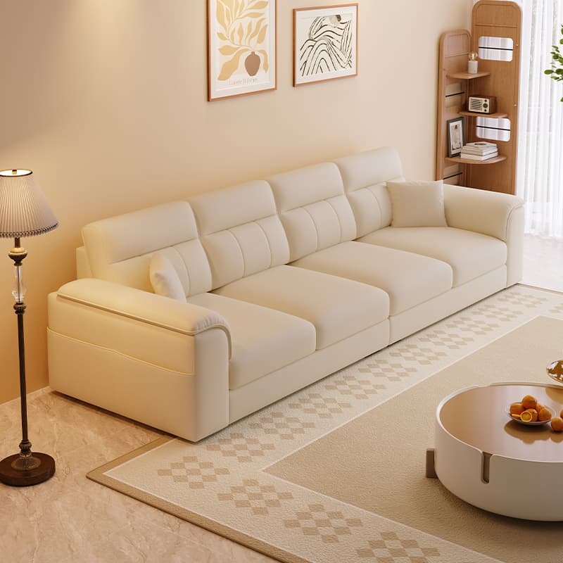 Modish Solid Color Standard Sofa in Light Gray/Light Brown/Beige for 6-Seater/5 Person/4-seater - image 6