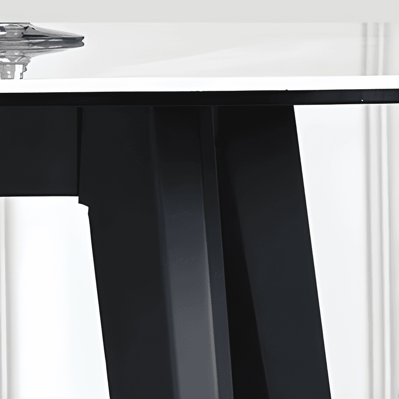 Simplistic Rectangular Slate Stone Dining Table for 4 People/Seats 2/Seats 10, Scratch-proof, Standard Height - image 8
