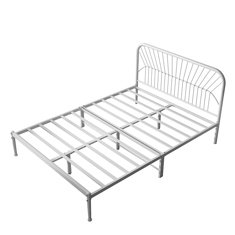Modern Style Metal Frame Storage Panel Bed with Rectangular Headboard Shape - image 3