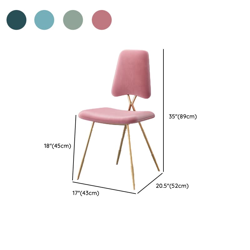 Upholstered Firm Armless Chair with Aureate Legs and Foot Pads for Dinette - image 17