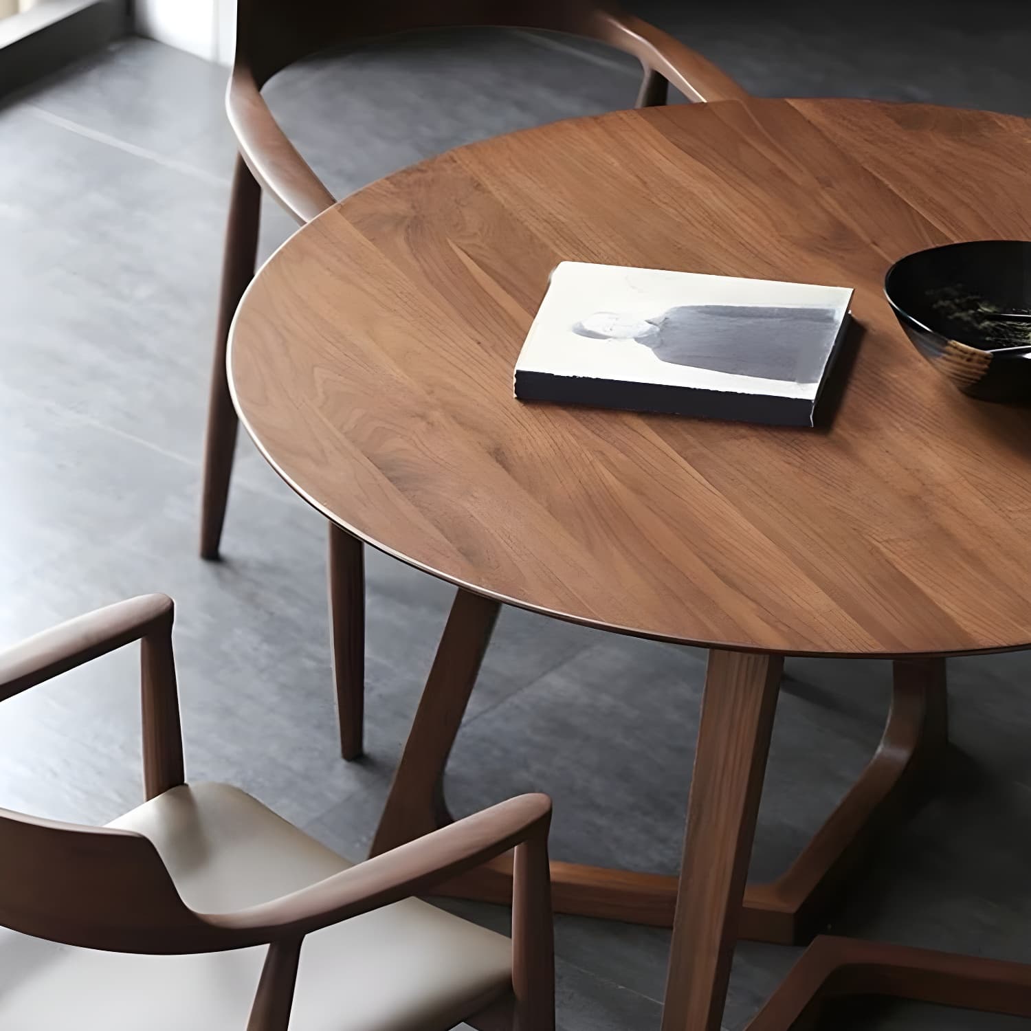 Round Dining Room Table Set 1/2/4 Pieces Modern Solid Wood Dining Room and Arm Chairs - image 7