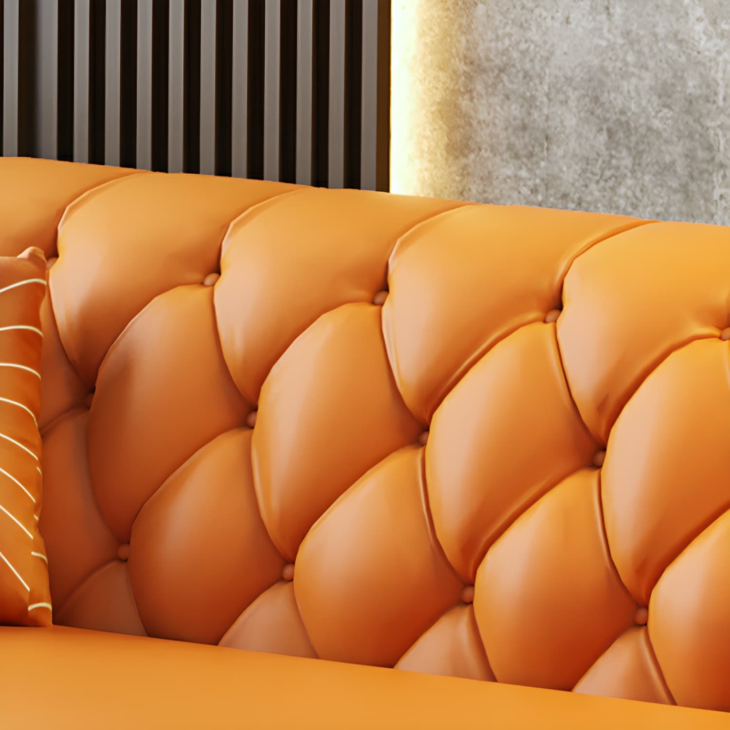 Glam Wood Frame Standard Sofa with Tuxedo Arms in Solid Color - image 15