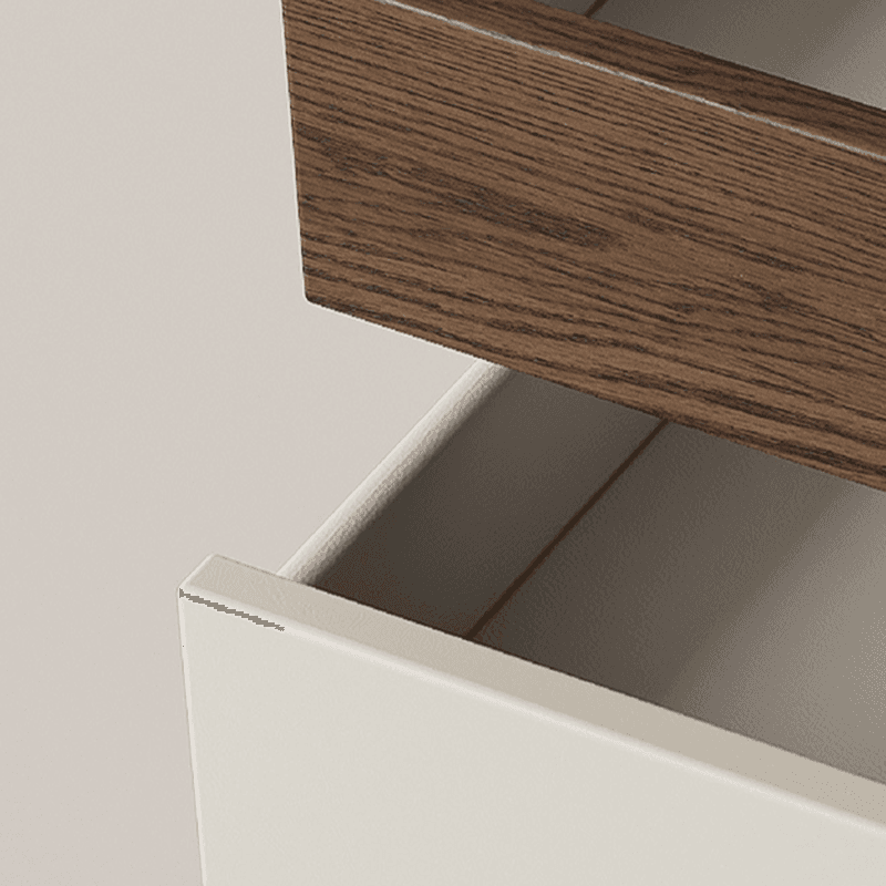 Organic Modern Nightstand With Drawer Organization Featuring 3 Drawers and Pleather Countertop - image 22