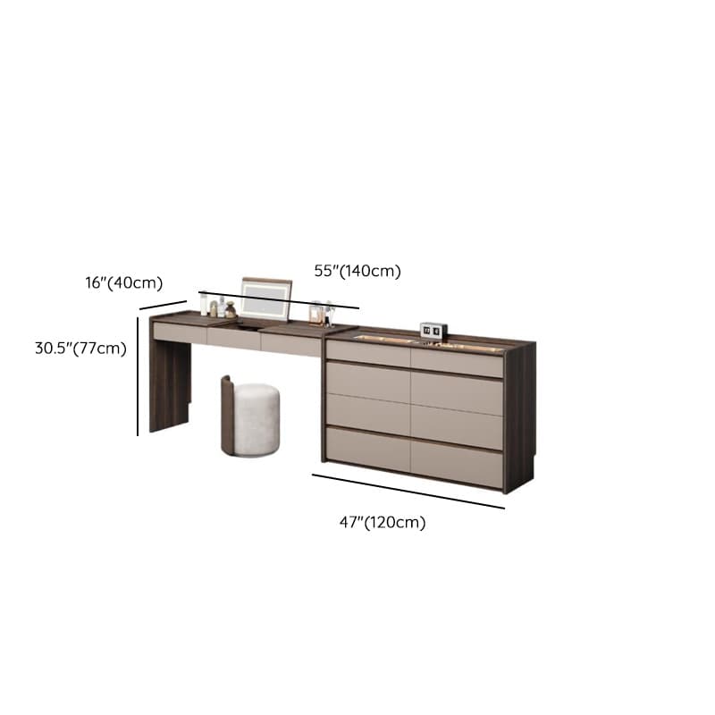 Multi-Purpose Vanity Set with 10 Drawers, Lighting, Push-Pull, 2-in-1 Functionality, Adjustable Touch and Brightness - image 17