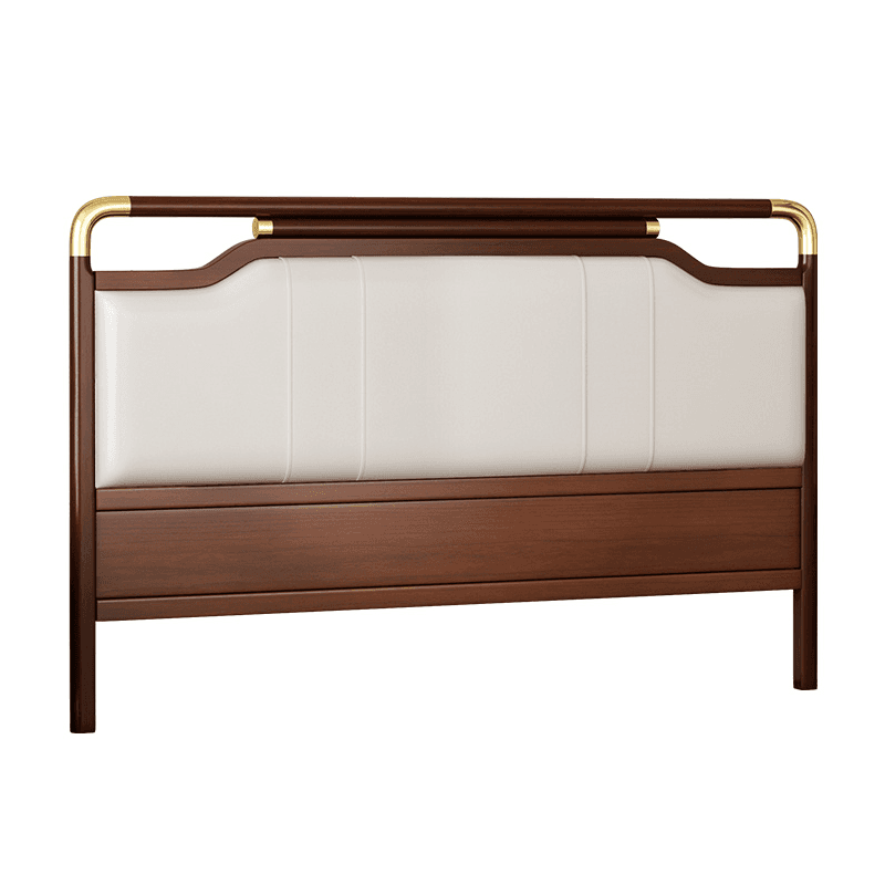 Modish No Distressing Timber Panel Headboard with Rectangle/Stepped Shape for Queen/King/Full Bed, Featuring Sponge Upholstery and Standard Height - image 9