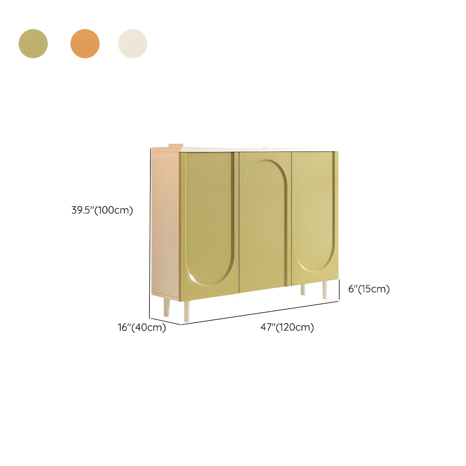 Scandinavian Wood Sideboard Credenza with Cabinet and Adjustable Shelves - image 15