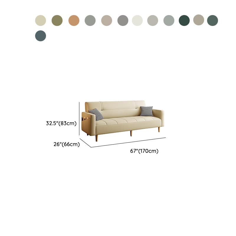 Trendy Solid Color Water Resistant Standard Sofa/Loveseat with Arm, Seating for 2 People/Seats 3, Receptacle Storage, and 2 Pillows - image 24