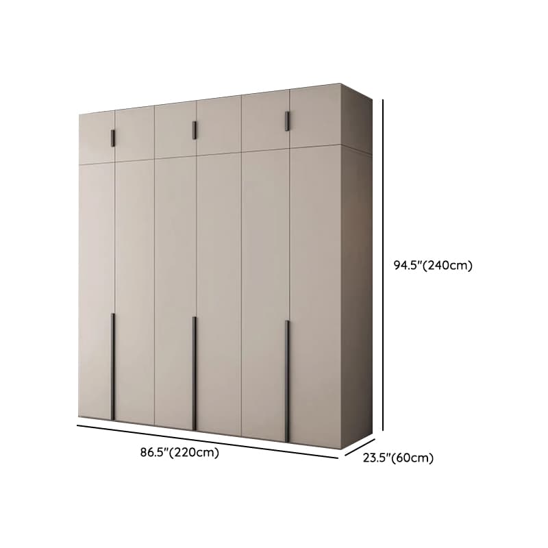 Light Gray Trendy Detached Armoire Cabinet with Soft Close Door, Interior Shelves, and Hanging Rod - image 29