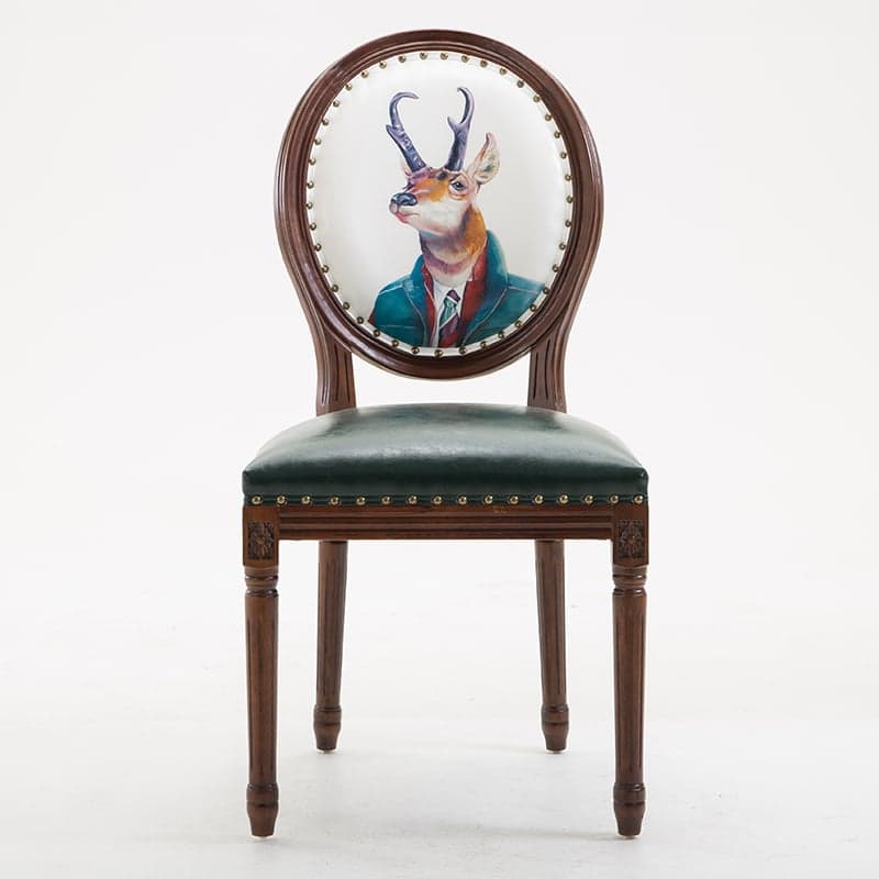 French Sturdy King Louis Back Upholstered Arm Chair/Side Chair with Nailhead Accent, Foot Pads and Weathered Wood Base - image 8