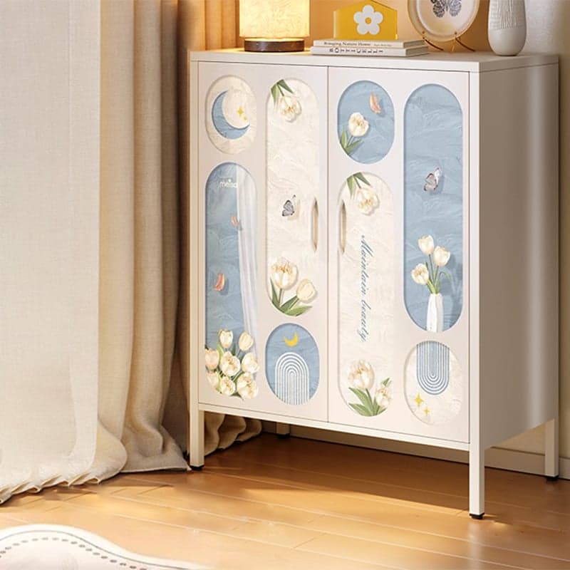 Damp-proof, Scratch-immune Steel Accent Cabinet with Adjustable Shelf, Grip Bars in Midnight Black/Chalk, Stain Resistant - image 4
