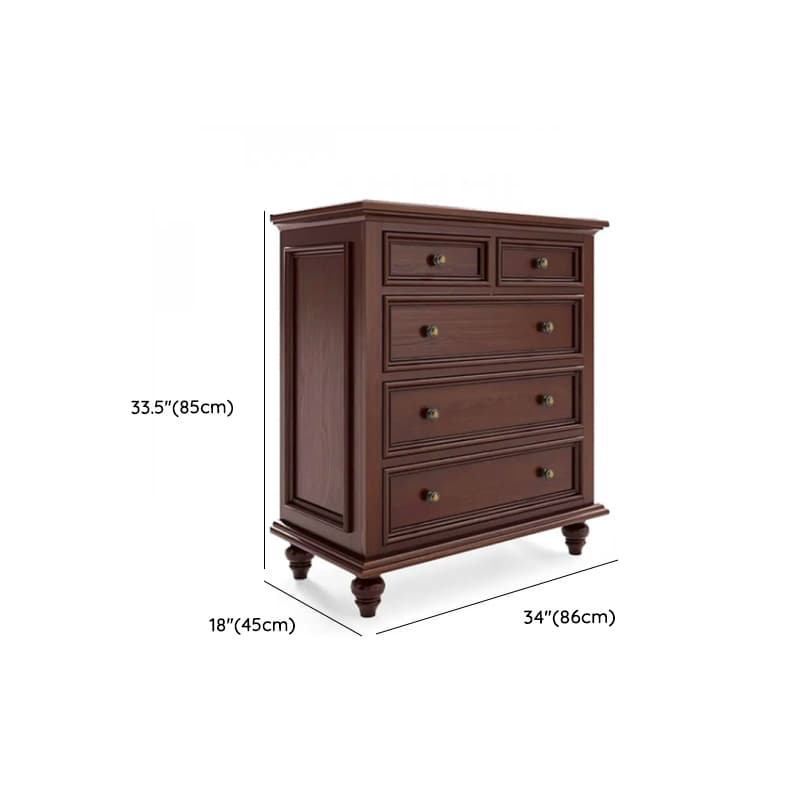 Cocoa Retro Ash Wood Double Dresser/Lingerie Chest/Bachelor Chest with 9/7/8 Drawers in Horizontal/Vertical Orientation - image 20