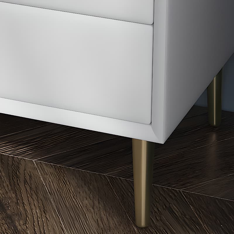 Organic Modern Nightstand With Drawer Organization Featuring 2 Drawers, Stone Countertop, and Leg - image 13