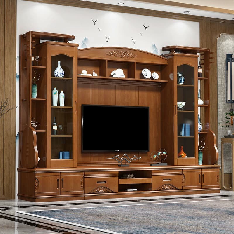 TV Entertainment Center with Bridge & Hutch, Entertainment Center with Gate & 2 Bookcases - image 6