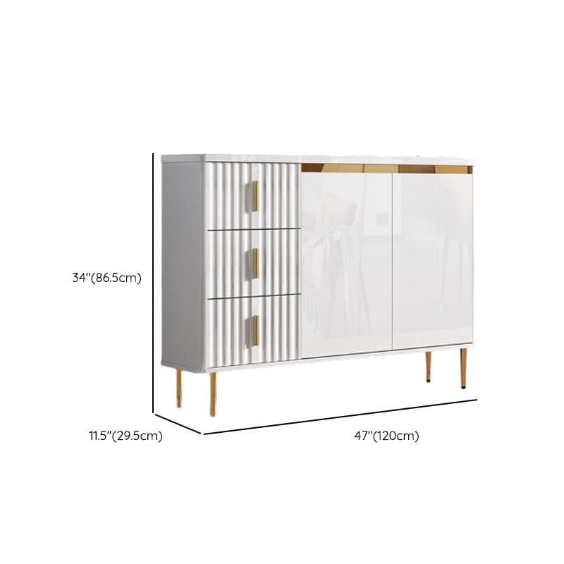 Luxurious Chalk Stone Standard Flooring Sideboard with 3 Doors & Variable Shelf - image 26