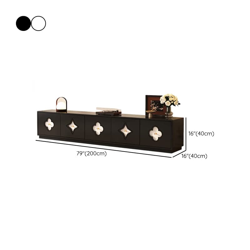 Midnight Black/White Modern Timber TV Stand with 5-Drawer/4-Drawer/8-Drawer - image 11