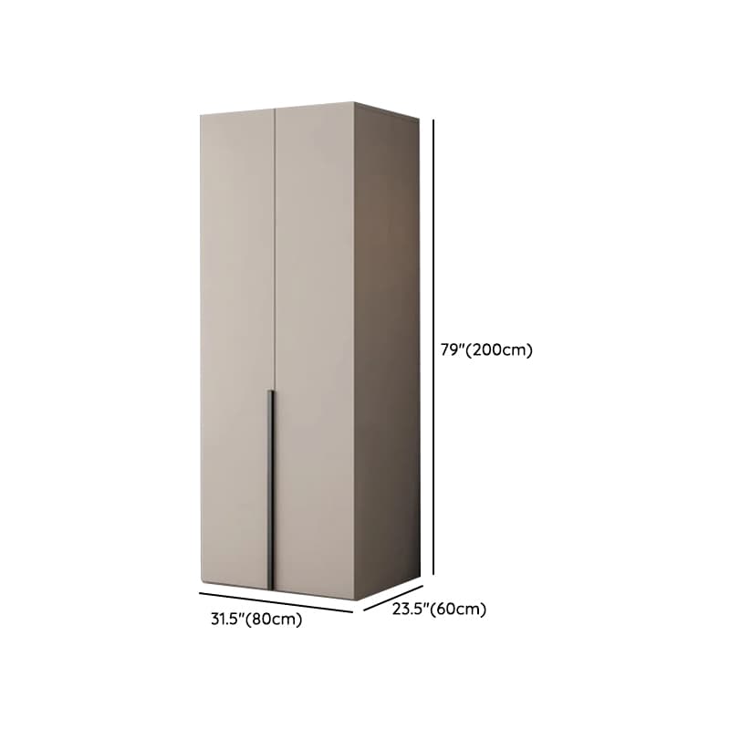 Light Gray Trendy Detached Armoire Cabinet with Soft Close Door, Interior Shelves, and Hanging Rod - image 10