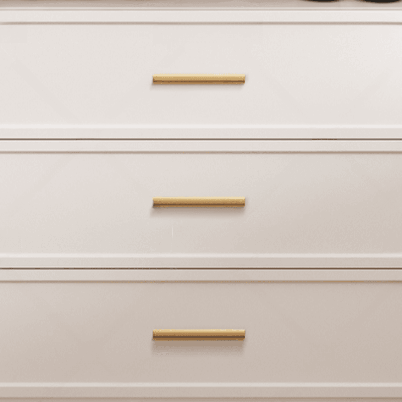 White Minimalist Manufactured Wood Wardrobe Closet with 3-Drawer, Soft Close Door, Interior Shelves, and Clothing Rod - image 6