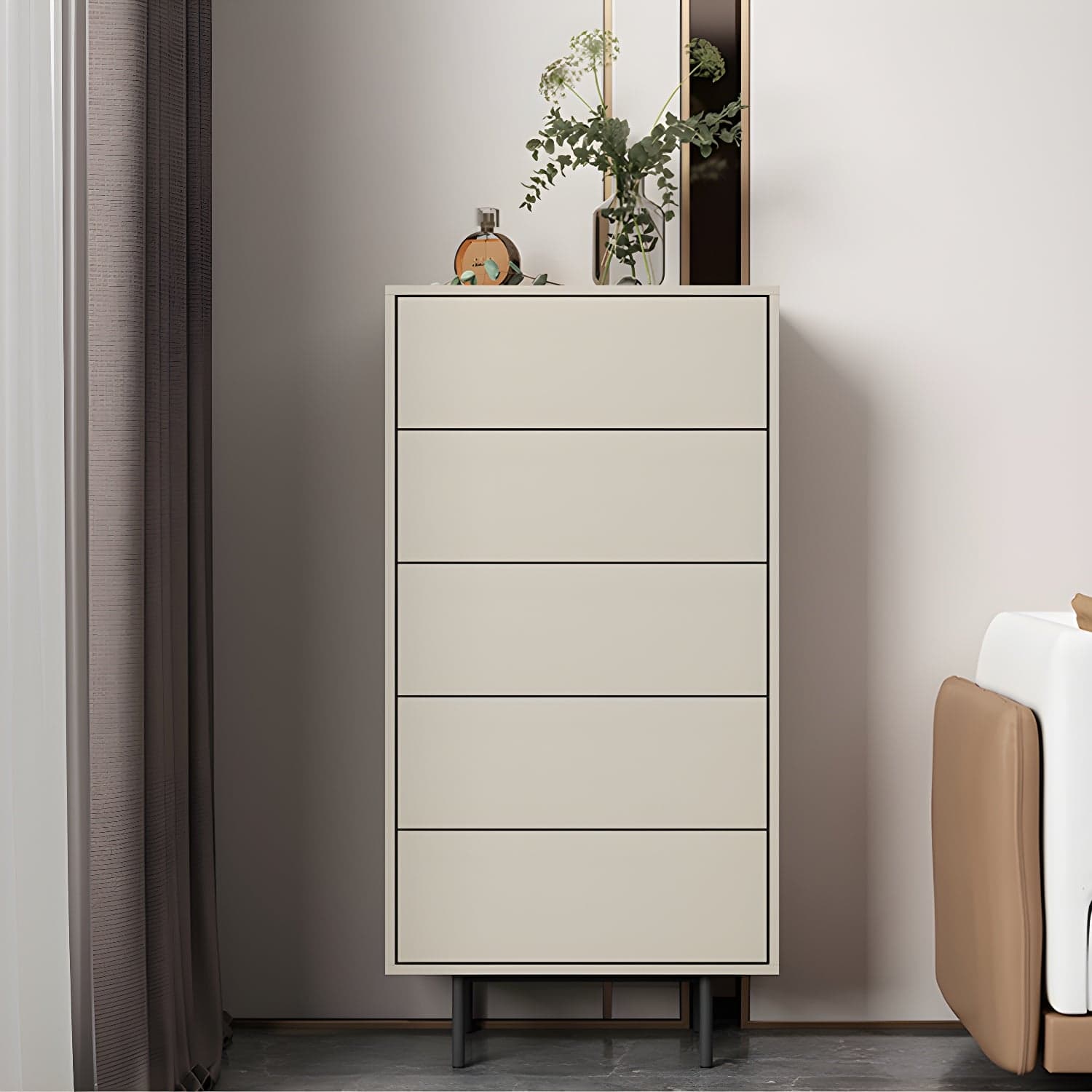 13.65-inch W Modern Storage Chest Dresser Manufactured Wood Storage Chest - image 4