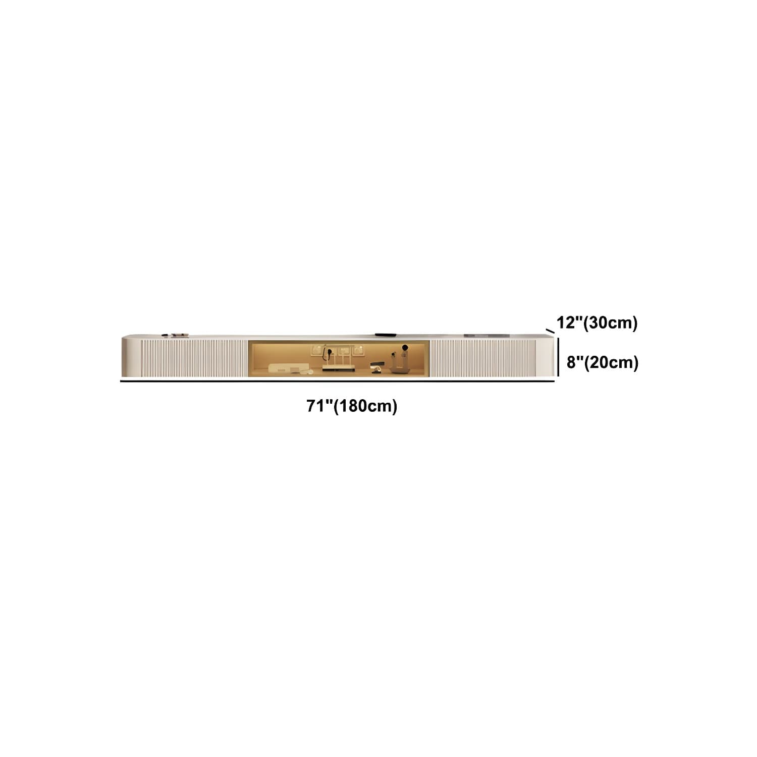 Wall-mounted Enclosed TV Storage Luxury Sintered Stone TV Cabinet - image 11
