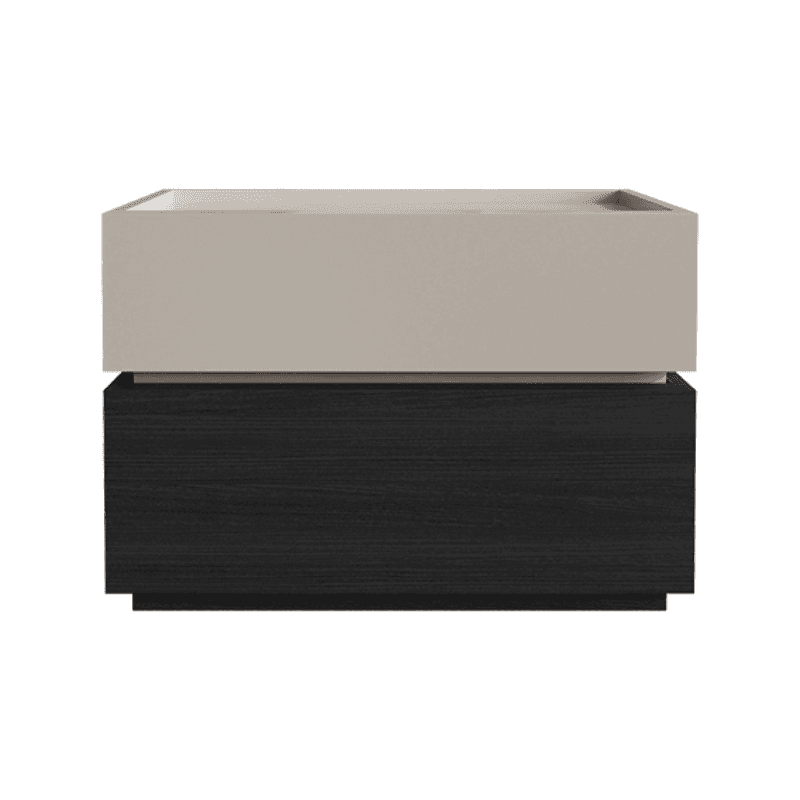 Organic Modern Nightstand With Drawer Organization Featuring 2 Drawers and Real Wood Countertop