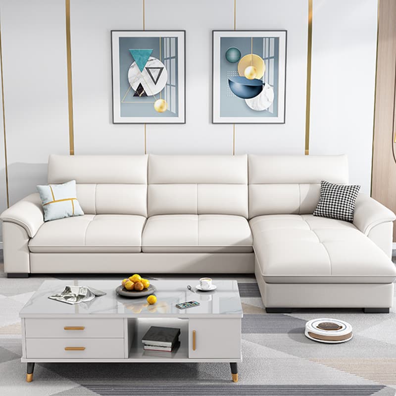 Modern Tech Cloth L-Shape Reversible Corner Sectional with Chaise in Black Pine Wood - image 15