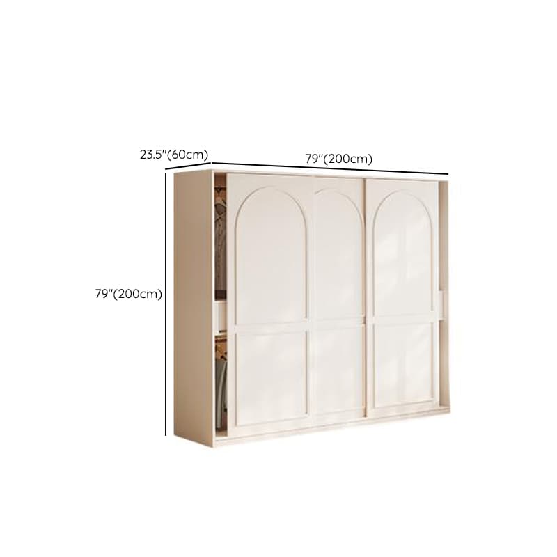 Casual White Wooden Wardrobe with 5 Drawers/4 Drawers/2 Drawers, Interior Shelves & Hanging Rod - image 7