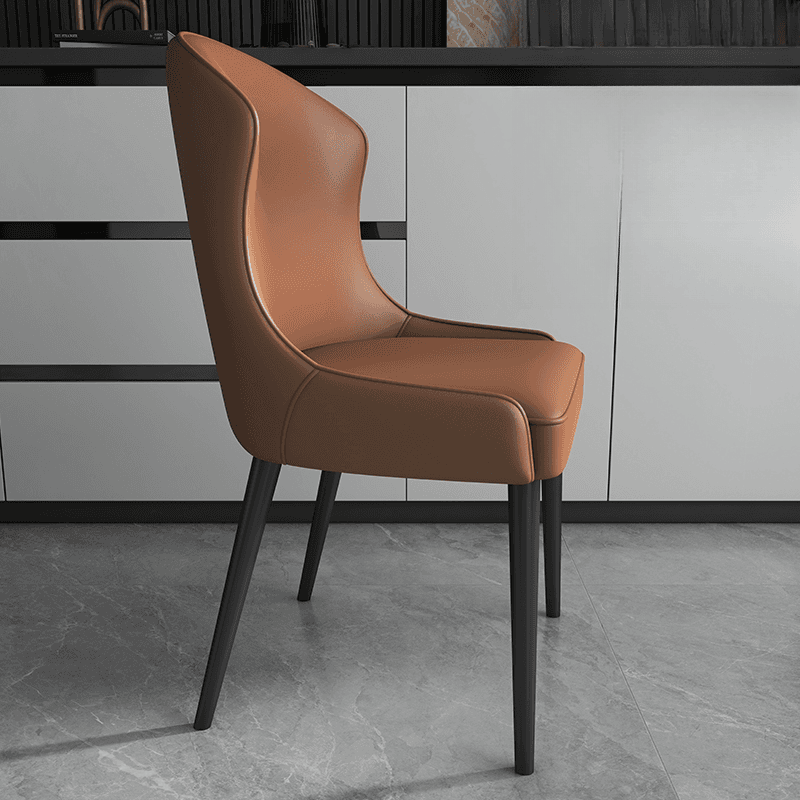 Simple/Glamorous Side Chair with Imperforate Back, Polyurethane Upholstery, Alloy Legs, Outlined Frame, and Steady Stability - image 5
