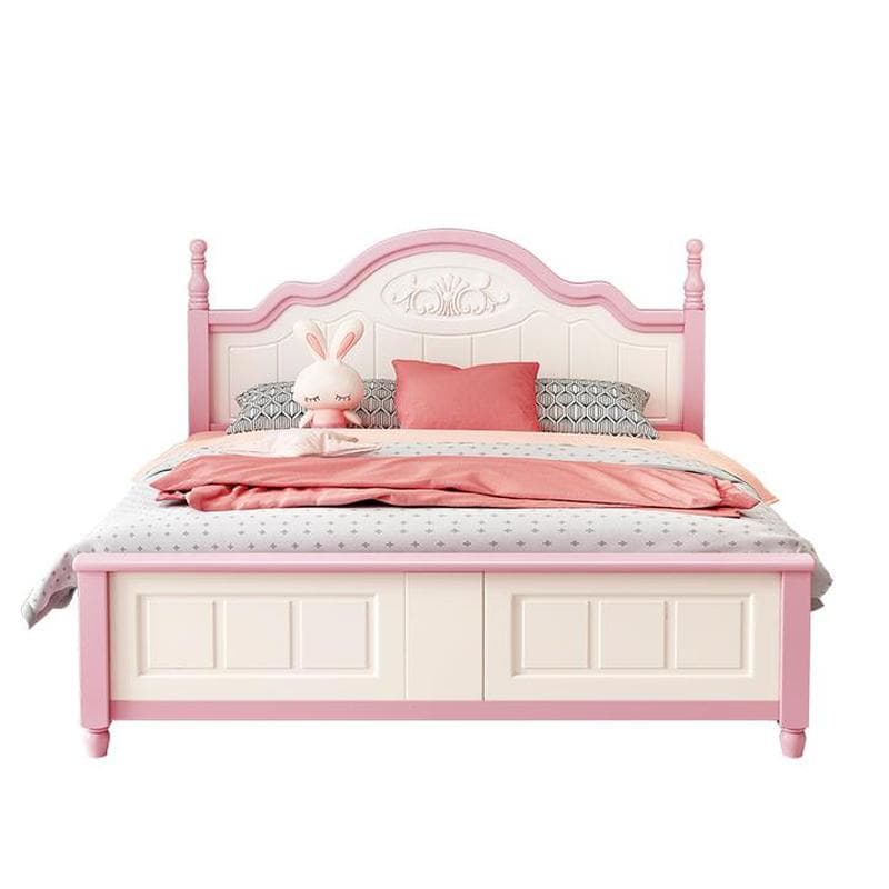 Modern Simple Style Natural Solid Wood Bed Frame with 4 Legs for Bedroom