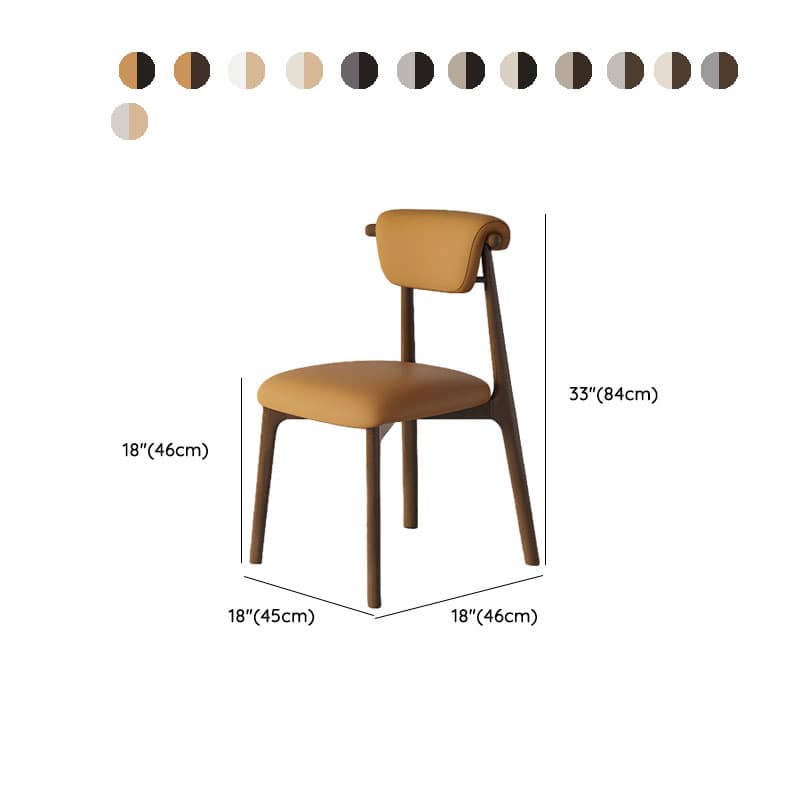 Casual Side Chair in Vinyl Leather with Wood Legs, Low Back, Framed and Balanced - image 16