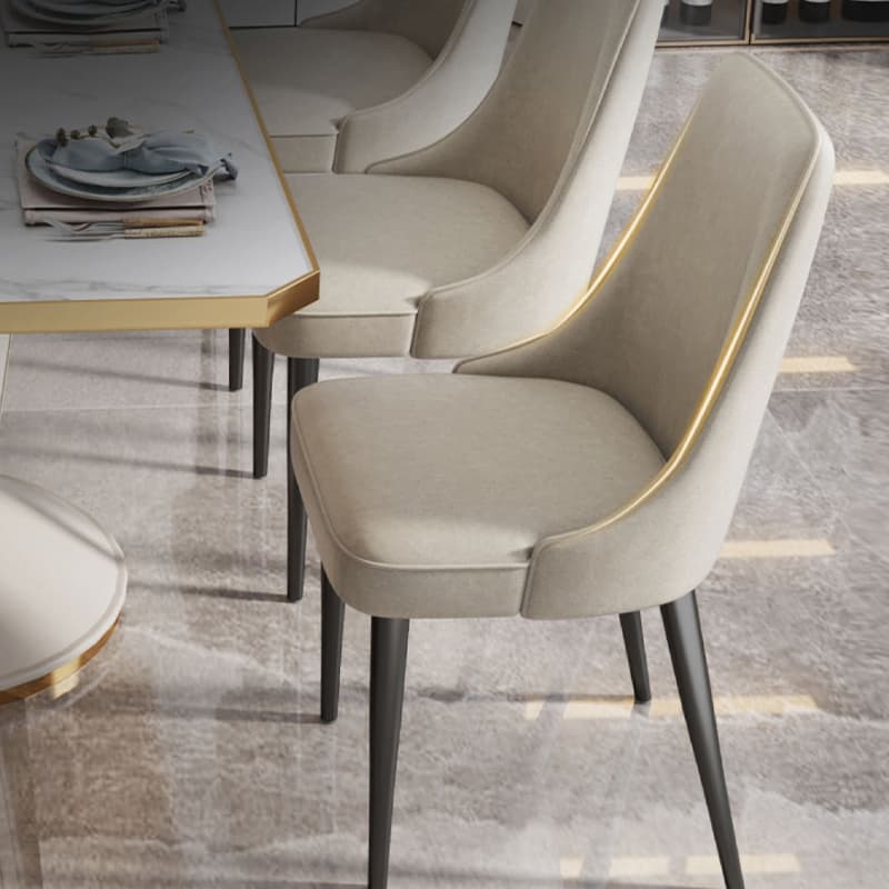 Framed Stable Side Chair with Upholstered Chair in Polyurethane and Solid Back for Restaurant - image 16