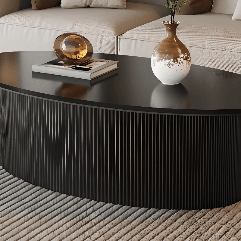 Single Stone Oblong Accent Table with 1 Tier Plinth Base for Foyer - image 9