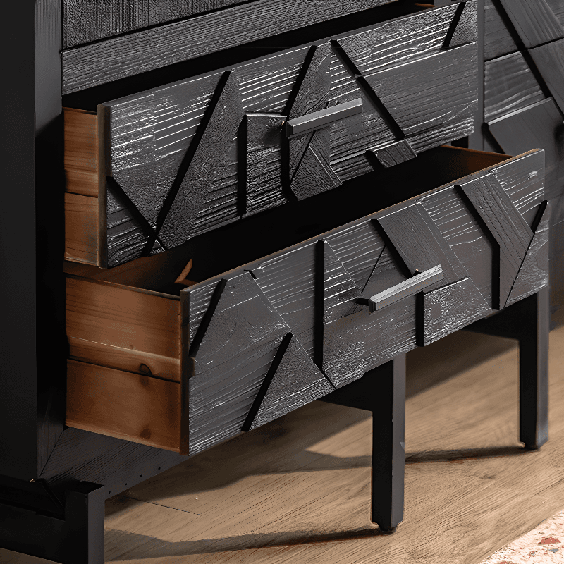 Modern Simple Style Rectangle Standalone Accent Chest with Lumber Drawer in Ink - image 6
