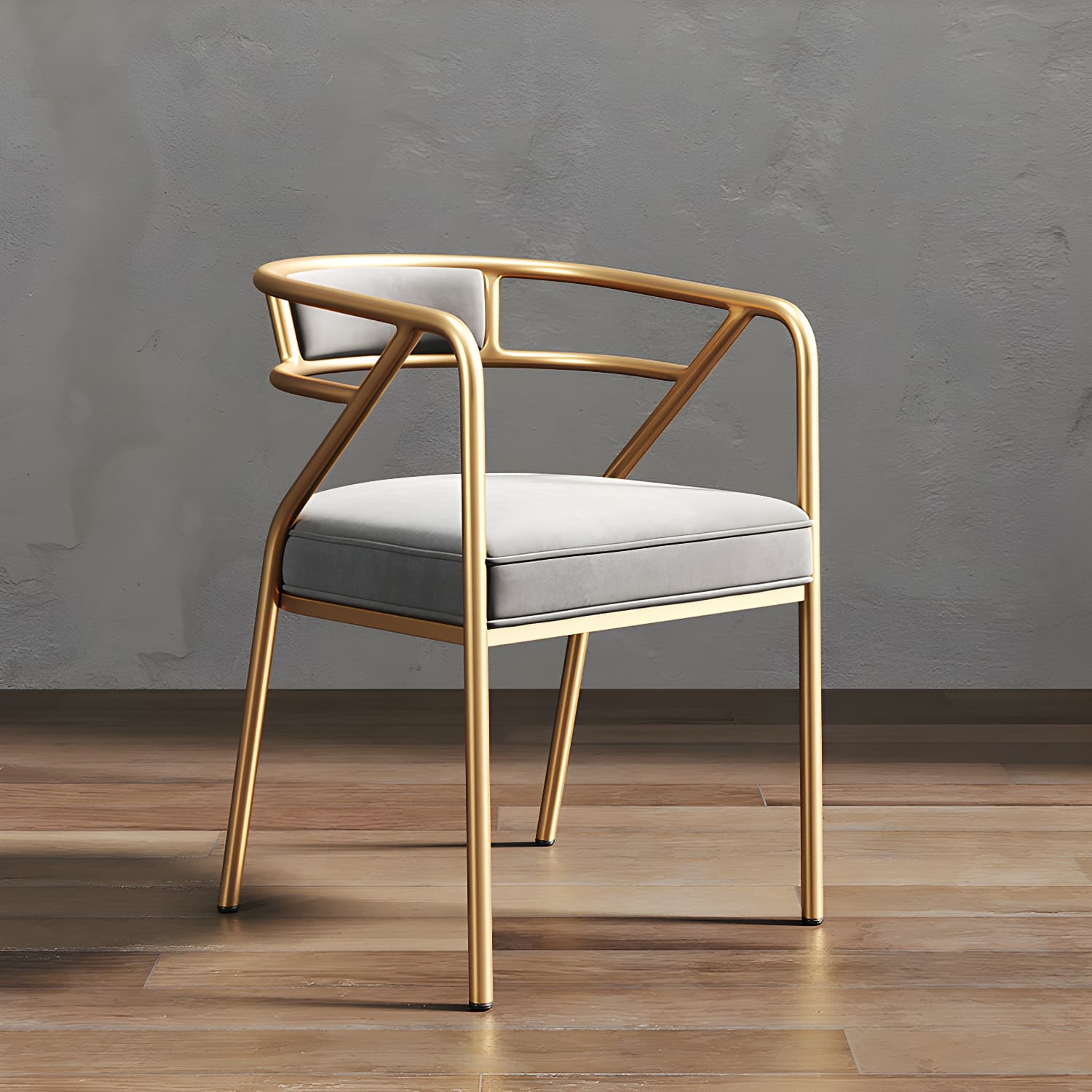 Glam Dining Chair Open Back Upholstered Dining Side Chair with Metal Legs - image 11