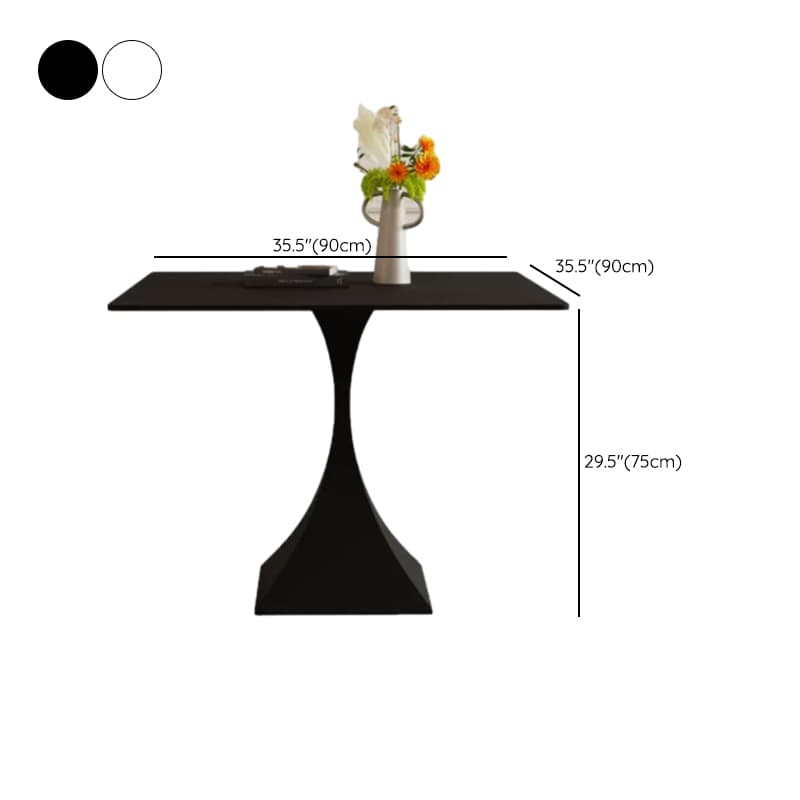 Square Stone Dining Table for 2, Scratch-proofed, Ink/Chalk Color, Fixed - image 12