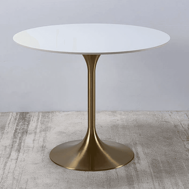 Chalk Circular Stone Art Deco/Glamorous Dining Table for 2, Scratch-immune & Fixed Table - image 12