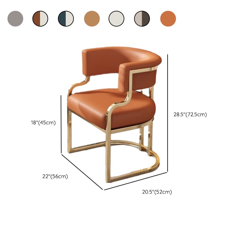 Minimalist Arm Chair with Cushioned Seat, Arms, Metallic Metal Legs, and Low Back - image 22